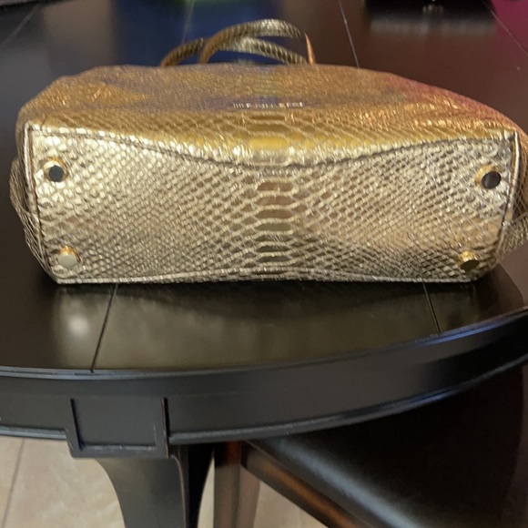 Gold Metallic Snakeskin Michael Kors purse. - Picture 11 of 11